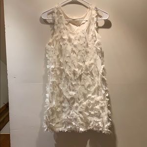 White floral bodycon dress